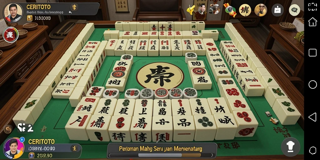 Tampilan gameplay CERITOTO yang seru dan menantang di Mahjong.