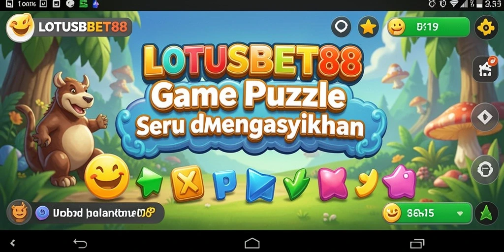 Tampilan utama gameplay LOTUSBET88 yang penuh tantangan puzzle menarik.