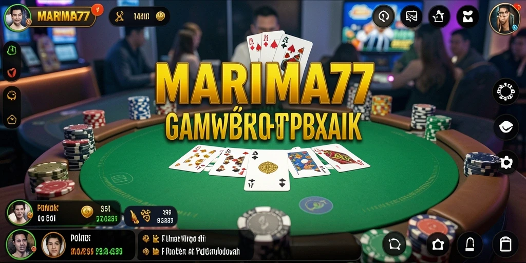 Tampilan gameplay Poker yang mendebarkan di MARIMA77.