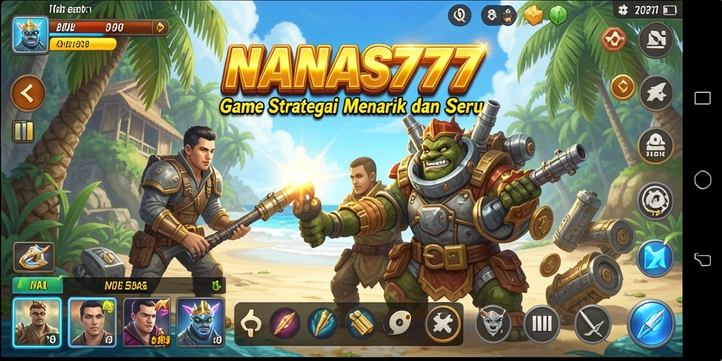 Screenshot gameplay strategi NANAS777 yang menguji kemampuan berpikir.