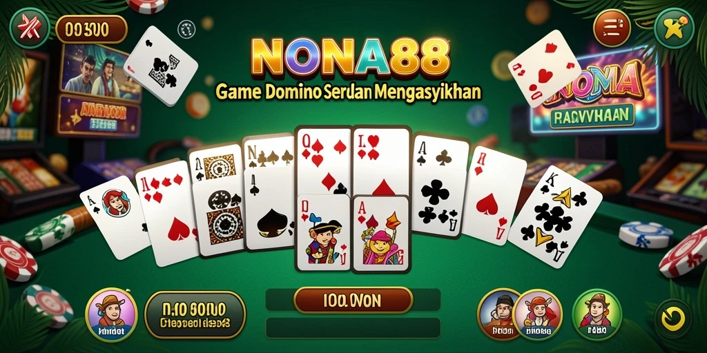 Screenshot utama NONA88 menampilkan gameplay Domino yang menarik.