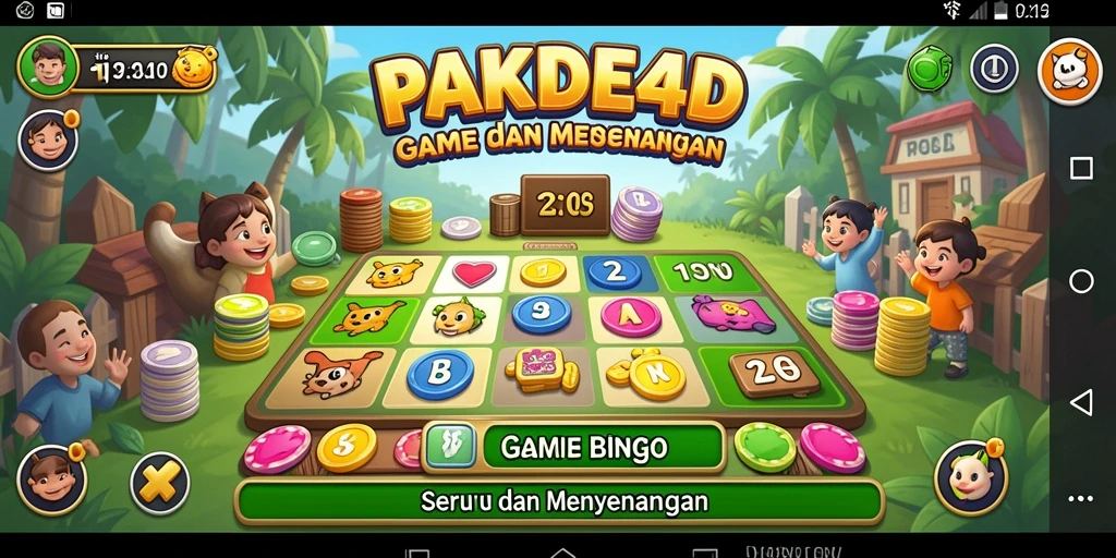 Menampilkan gameplay seru dari permainan Bingo PAKDE4D.