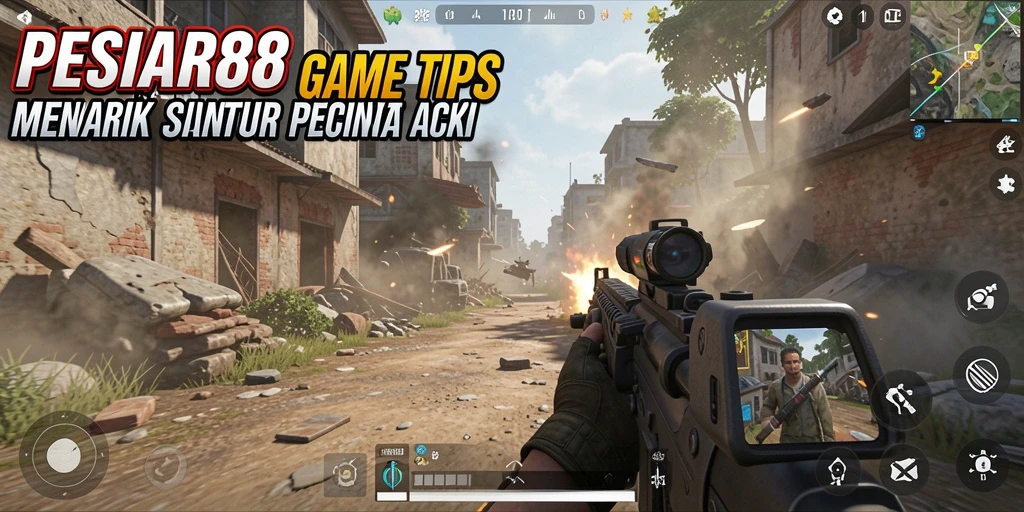 Screenshot gameplay PESIAR88 menampilkan aksi tempur yang intens.