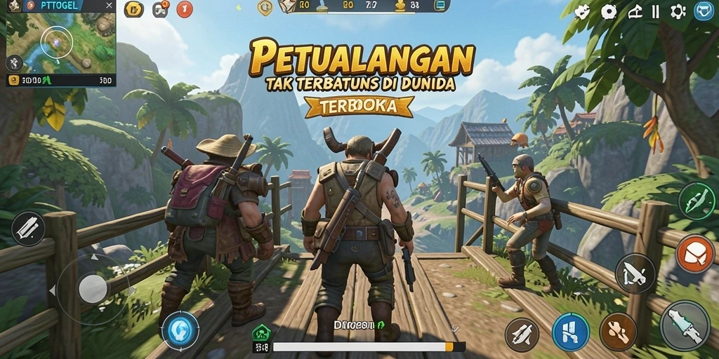 Screenshot utama PTTOGEL menampilkan gameplay Open World yang menarik.