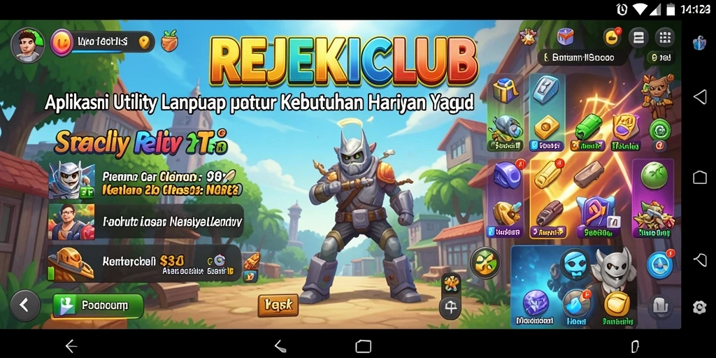 Tampilan antarmuka pengguna REJEKICLUB yang sederhana dan intuitif.