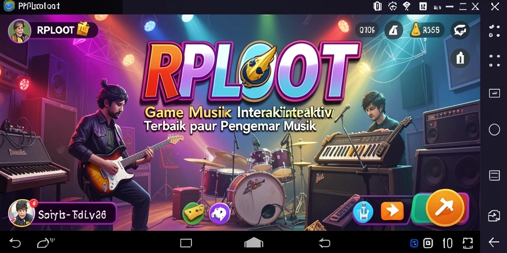 Screenshot gameplay RPLOOT yang menampilkan interaksi musik yang seru.