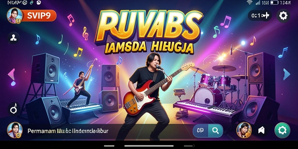 Screenshot gameplay <strong>SVIP9</strong> yang menunjukkan aksi permainan musik yang seru.