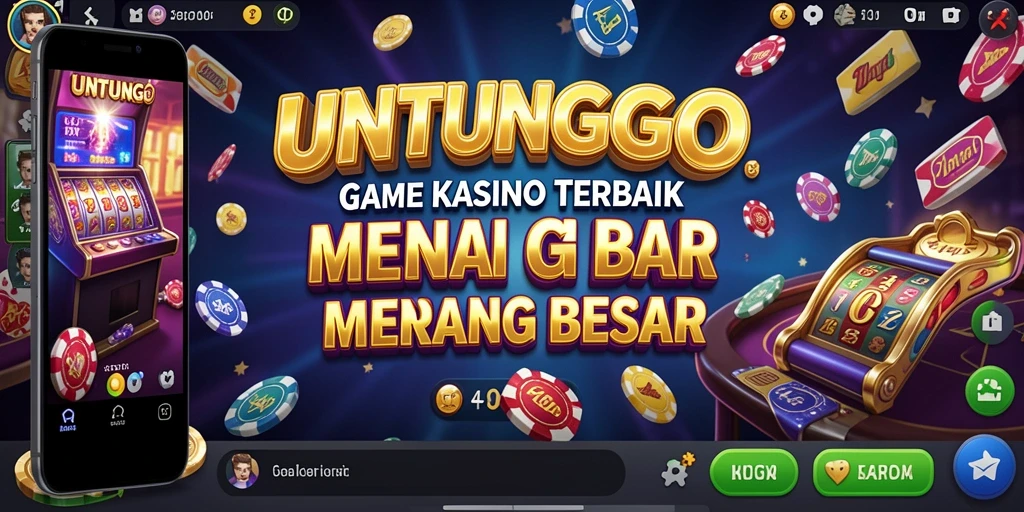 Tangkapan layar gameplay UNTUNGGO dengan layout kasino yang menarik.