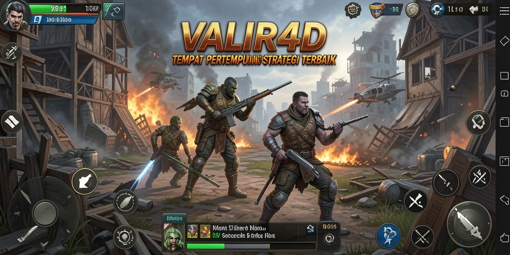 Tampilan gameplay VALIR4D yang memukau dengan pertempuran strategis.